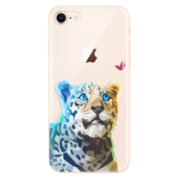Odolné silikonové pouzdro iSaprio - Leopard With Butterfly - iPhone 8