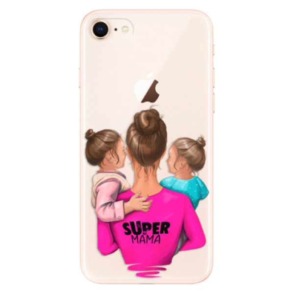 Silikonové odolné pouzdro iSaprio Super Mama & Two Girls na mobil Apple iPhone 8 (Silikonový odolný kryt, obal, pouzdro iSaprio Super Mama & Two Girls na mobil Apple iPhone 8)
