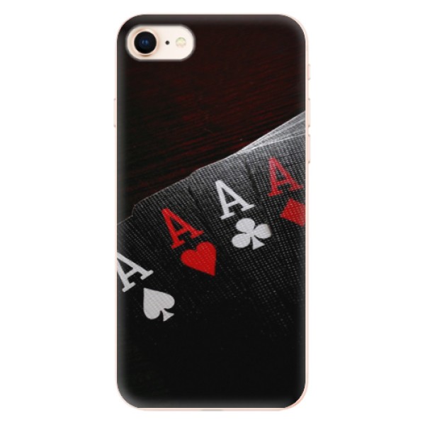 Silikonové odolné pouzdro iSaprio Poker na mobil Apple iPhone 8 (Silikonový odolný kryt, obal, pouzdro iSaprio Poker na mobil Apple iPhone 8)