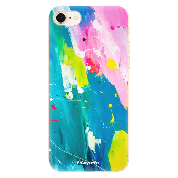 Odolné silikonové pouzdro iSaprio - Abstract Paint 04 - iPhone 8