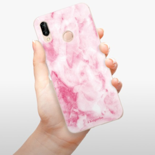 Silikonové pouzdro iSaprio - Huawei P20 Lite - RoseMarble 16