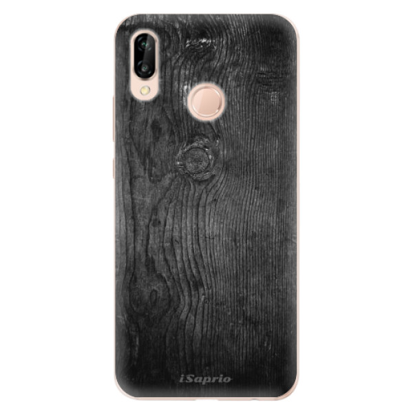 Silikonové odolné pouzdro iSaprio Black Wood 13 na mobil Huawei P20 Lite (Silikonový odolný kryt, obal, pouzdro iSaprio Black Wood 13 na mobil Huawei P20 Lite)