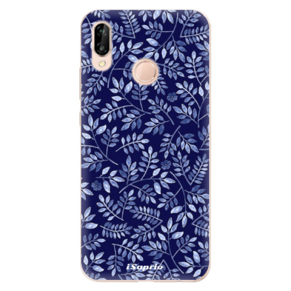 Silikonové odolné pouzdro iSaprio Blue Leaves 05 na mobil Huawei P20 Lite (Silikonový odolný kryt, obal, pouzdro iSaprio Blue Leaves 05 na mobil Huawei P20 Lite)