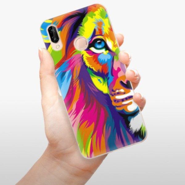 Silikonové pouzdro iSaprio - Huawei P20 Lite - Rainbow Lion
