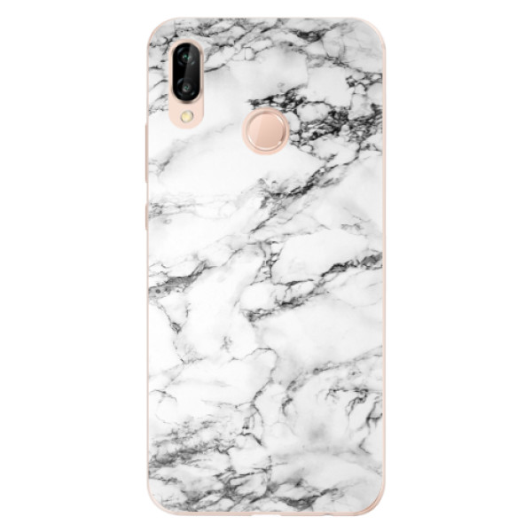 Silikonové odolné pouzdro iSaprio White Marble 01 na mobil Huawei P20 Lite (Silikonový odolný kryt, obal, pouzdro iSaprio White Marble 01 na mobil Huawei P20 Lite)