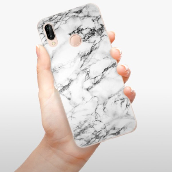 Silikonové pouzdro iSaprio - Huawei P20 Lite - White Marble 01