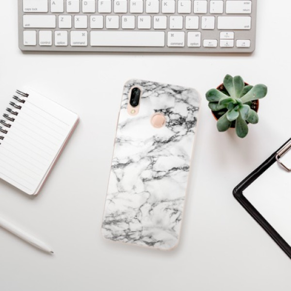 Silikonové pouzdro iSaprio - Huawei P20 Lite - White Marble 01