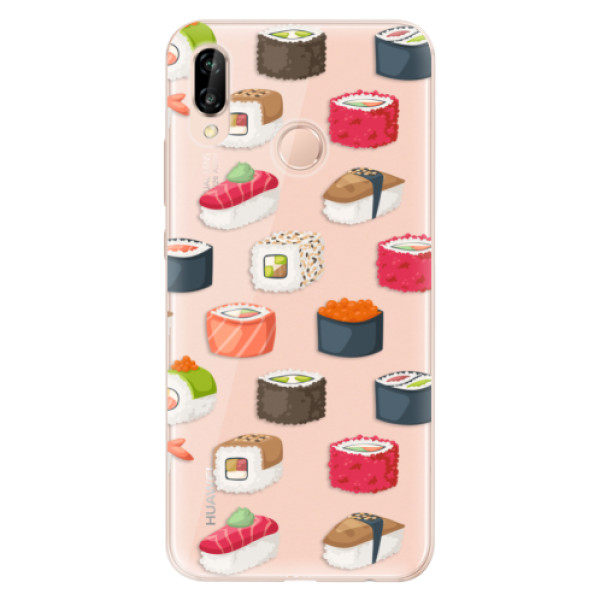 Silikonové odolné pouzdro iSaprio Sushi Pattern na mobil Huawei P20 Lite (Silikonový odolný kryt, obal, pouzdro iSaprio Sushi Pattern na mobil Huawei P20 Lite)