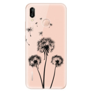 Silikonové pouzdro iSaprio - Huawei P20 Lite - Three Dandelions black