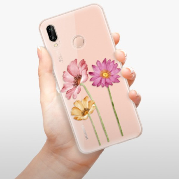 Silikonové pouzdro iSaprio - Huawei P20 Lite - Three Flowers