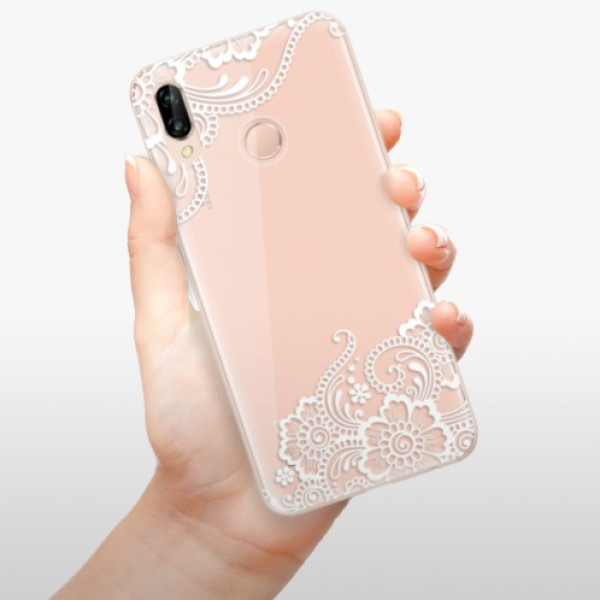 Silikonové pouzdro iSaprio - Huawei P20 Lite - White Lace 02