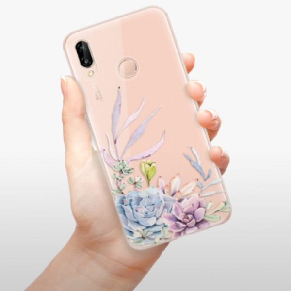 Silikonové pouzdro iSaprio - Huawei P20 Lite - Succulent 01