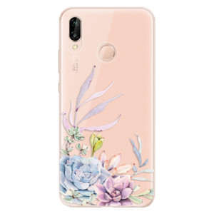 Silikonové pouzdro iSaprio - Huawei P20 Lite - Succulent 01