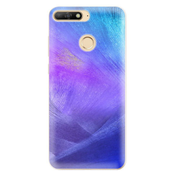Odolné silikonové pouzdro iSaprio - Purple Feathers - Huawei Y6 Prime 2018
