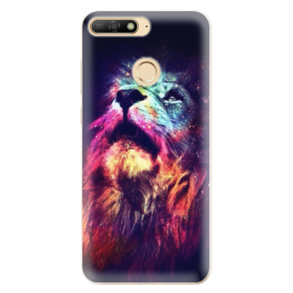 Silikonové odolné pouzdro iSaprio Lion in Colors na mobil Huawei Y6 Prime 2018 (Silikonový odolný kryt, obal, pouzdro iSaprio Lion in Colors na mobil Huawei Y6 Prime (2018))