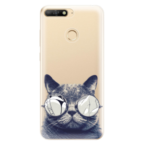 Silikonové odolné pouzdro iSaprio Crazy Cat 01 na mobil Huawei Y6 Prime 2018 (Silikonový odolný kryt, obal, pouzdro iSaprio Crazy Cat 01 na mobil Huawei Y6 Prime (2018))