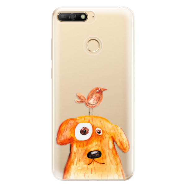 Silikonové odolné pouzdro iSaprio Dog And Bird na mobil Huawei Y6 Prime 2018 (Silikonový odolný kryt, obal, pouzdro iSaprio Dog And Bird na mobil Huawei Y6 Prime (2018))