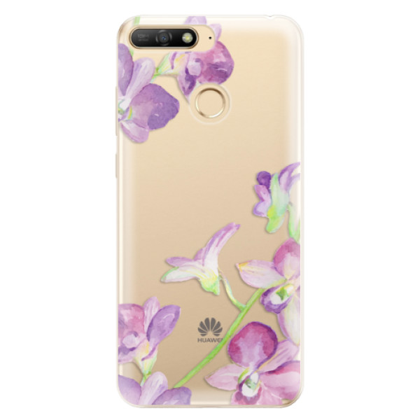 Silikonové odolné pouzdro iSaprio Purple Orchid na mobil Huawei Y6 Prime 2018 (Silikonový odolný kryt, obal, pouzdro iSaprio Purple Orchid na mobil Huawei Y6 Prime (2018))