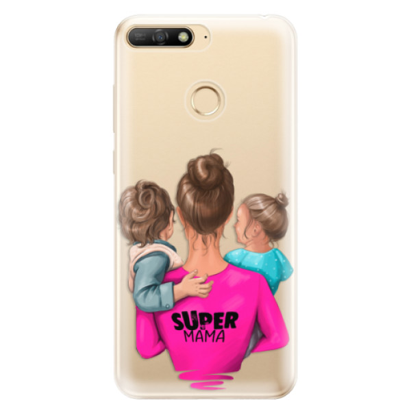 Odolné silikonové pouzdro iSaprio - Super Mama - Boy and Girl - Huawei Y6 Prime 2018