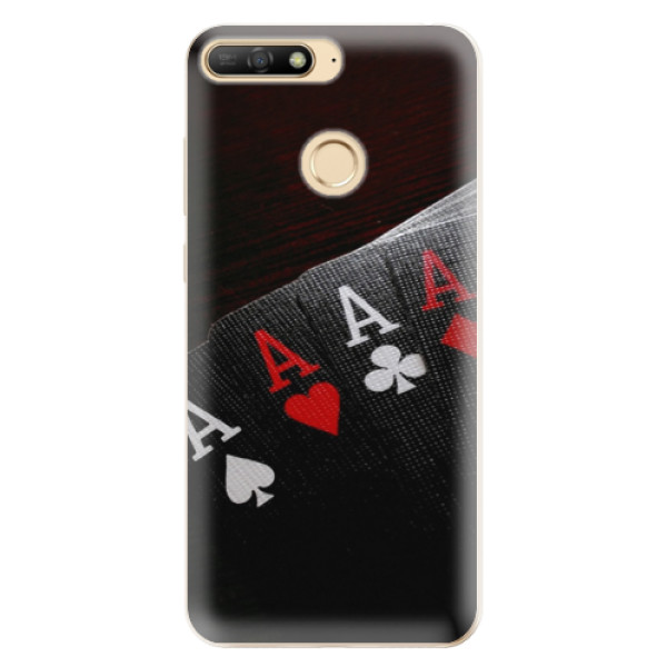 Silikonové odolné pouzdro iSaprio Poker na mobil Huawei Y6 Prime 2018 (Silikonový odolný kryt, obal, pouzdro iSaprio Poker na mobil Huawei Y6 Prime (2018))
