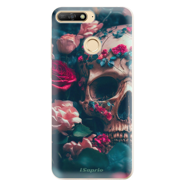 Odolné silikonové pouzdro iSaprio - Skull in Roses - Huawei Y6 Prime 2018