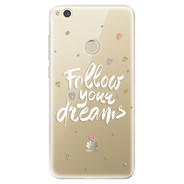 Silikonové odolné pouzdro iSaprio Follow Your Dreams white na mobil Huawei P9 Lite 2017 (Silikonový odolný kryt, obal, pouzdro iSaprio Follow Your Dreams white na mobil Huawei P9 Lite (2017))