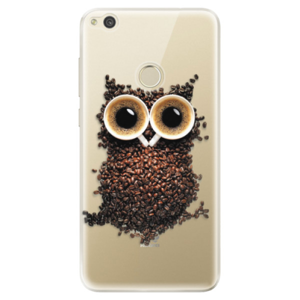 Silikonové odolné pouzdro iSaprio Owl And Coffee na mobil Huawei P9 Lite 2017 (Silikonový odolný kryt, obal, pouzdro iSaprio Owl And Coffee na mobil Huawei P9 Lite (2017))