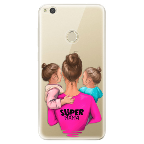 Silikonové odolné pouzdro iSaprio Super Mama & Two Girls na mobil Huawei P9 Lite 2017 (Silikonový odolný kryt, obal, pouzdro iSaprio Super Mama & Two Girls na mobil Huawei P9 Lite (2017))