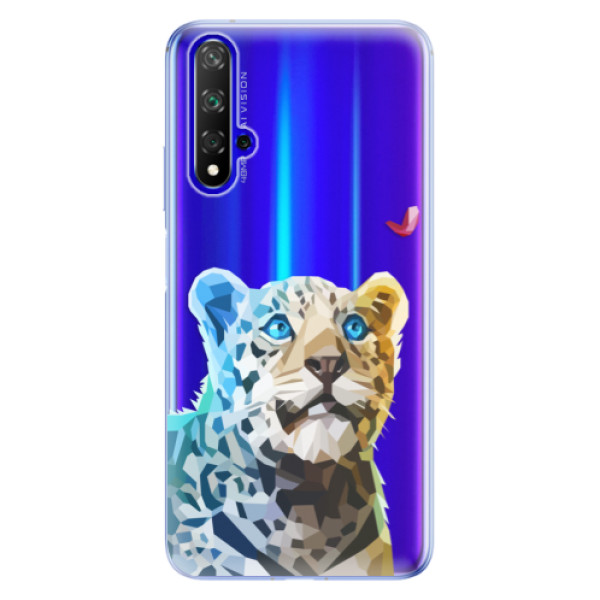 Odolné silikonové pouzdro iSaprio - Leopard With Butterfly - Huawei Honor 20