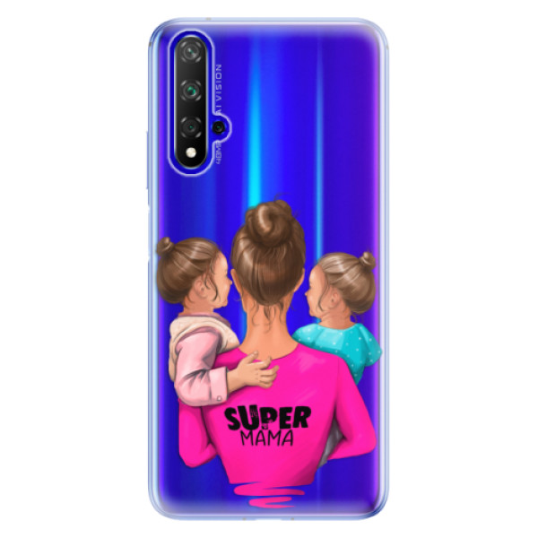 Odolné silikonové pouzdro iSaprio - Super Mama - Two Girls - Huawei Honor 20