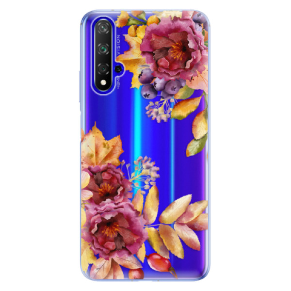 Odolné silikonové pouzdro iSaprio - Fall Flowers - Huawei Honor 20