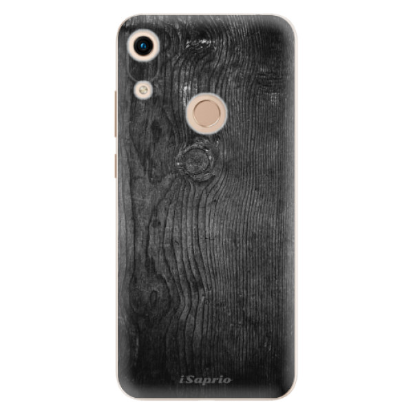Silikonové odolné pouzdro iSaprio Black Wood 13 na mobil Honor 8A (Silikonový odolný kryt, obal, pouzdro iSaprio Black Wood 13 na mobil Huawei Honor 8A)