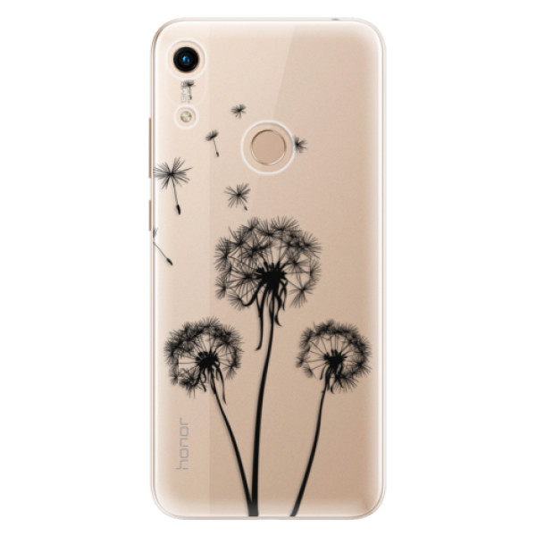 Odolné silikonové pouzdro iSaprio - Three Dandelions - black - Huawei Honor 8A