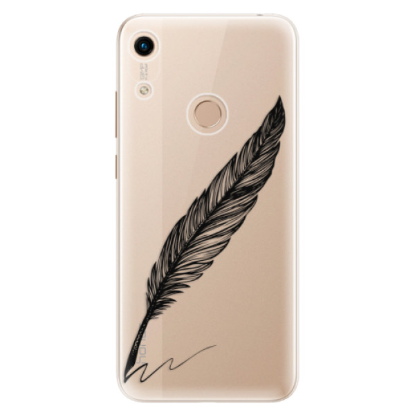 Odolné silikonové pouzdro iSaprio - Writing By Feather - black - Huawei Honor 8A