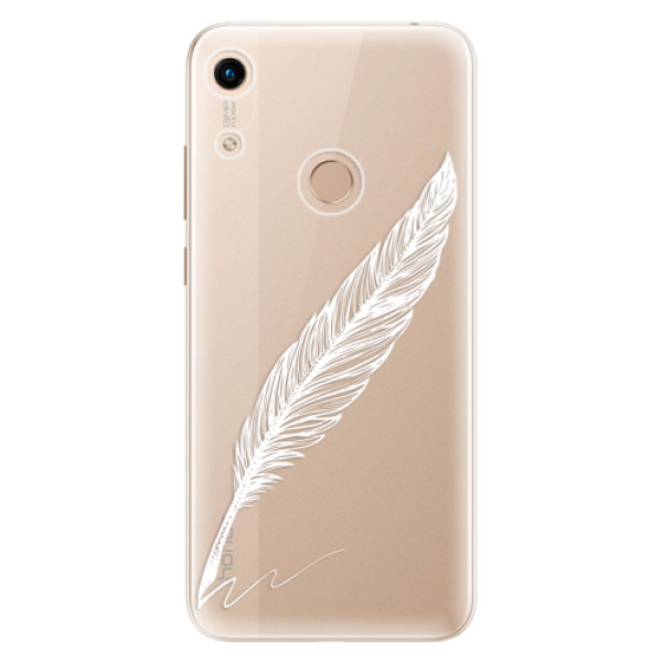 Odolné silikonové pouzdro iSaprio - Writing By Feather - white - Huawei Honor 8A