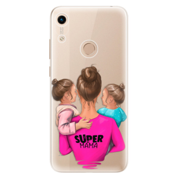 Silikonové odolné pouzdro iSaprio Super Mama & Two Girls na mobil Honor 8A (Silikonový odolný kryt, obal, pouzdro iSaprio Super Mama & Two Girls na mobil Huawei Honor 8A)