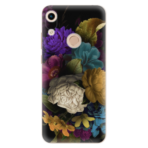 Silikonové odolné pouzdro iSaprio Dark Flowers na mobil Honor 8A (Silikonový odolný kryt, obal, pouzdro iSaprio Dark Flowers na mobil Huawei Honor 8A)