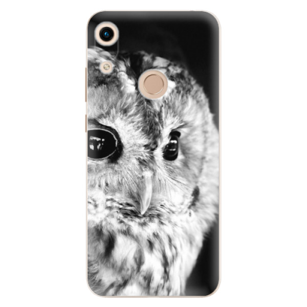 Odolné silikonové pouzdro iSaprio - BW Owl - Huawei Honor 8A