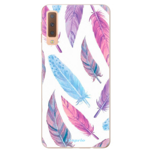 Silikonové pouzdro iSaprio - Samsung Galaxy A7 (2018) - Feather Pattern 10
