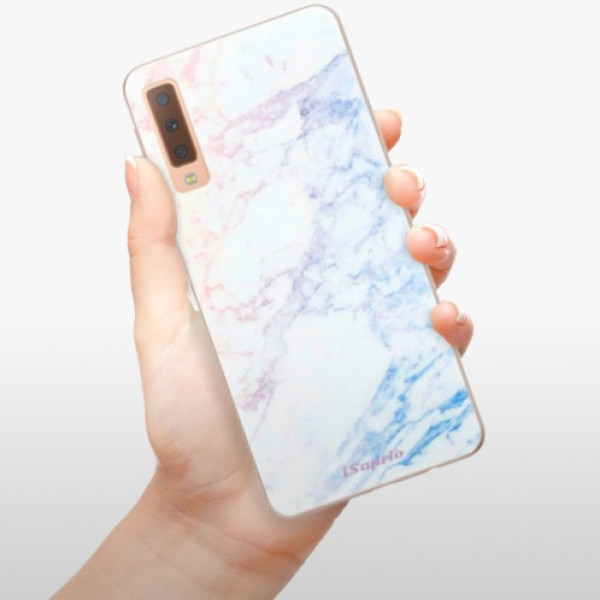 Silikonové pouzdro iSaprio - Samsung Galaxy A7 (2018) - Raibow Marble 10