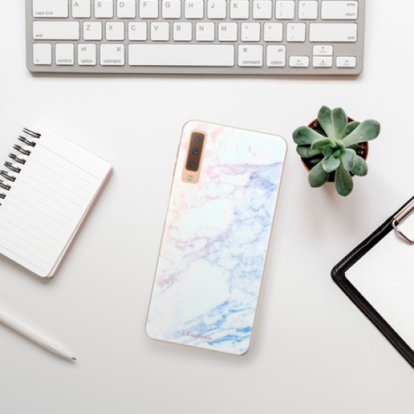 Silikonové pouzdro iSaprio - Samsung Galaxy A7 (2018) - Raibow Marble 10