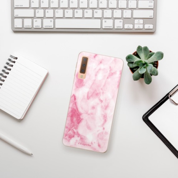Silikonové pouzdro iSaprio - Samsung Galaxy A7 (2018) - RoseMarble 16