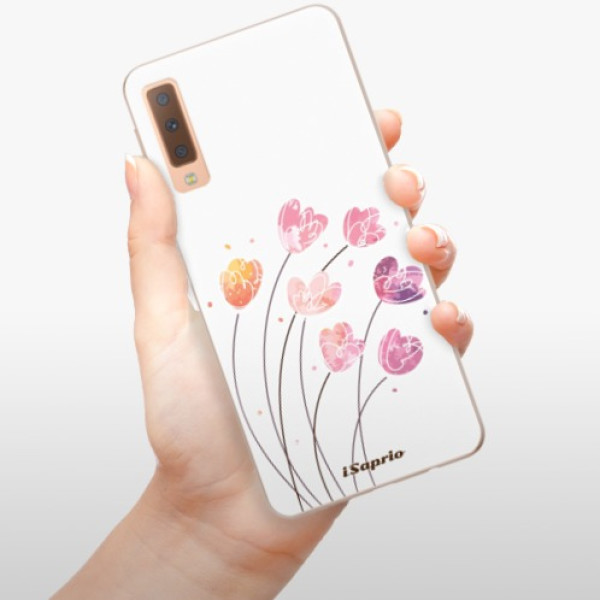 Silikonové pouzdro iSaprio - Samsung Galaxy A7 (2018) - Flowers 14