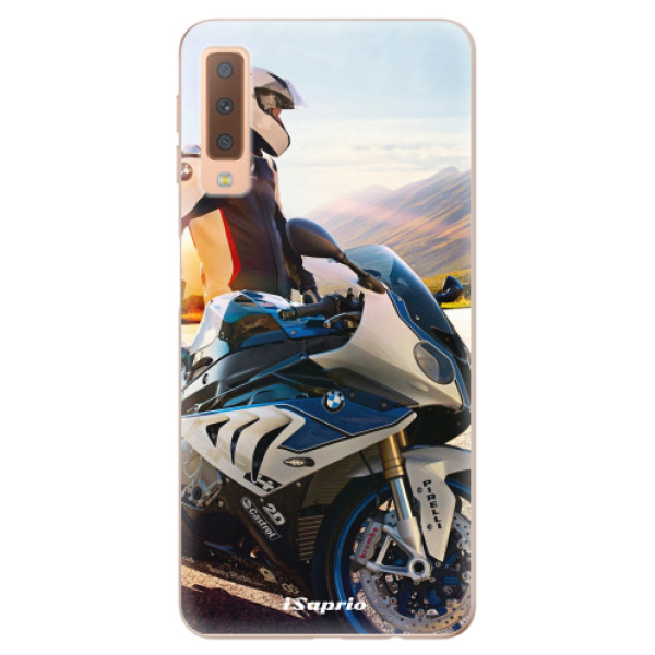 Odolné silikonové pouzdro iSaprio - Motorcycle 10 - Samsung Galaxy A7 (2018)