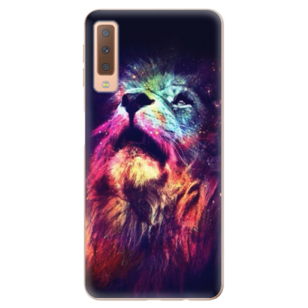 Odolné silikonové pouzdro iSaprio - Lion in Colors - Samsung Galaxy A7 (2018)