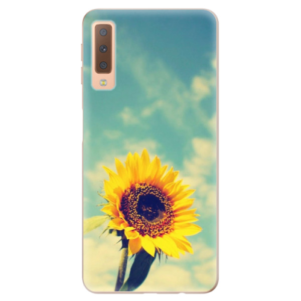 Silikonové odolné pouzdro iSaprio Sunflower 01 na mobil Samsung Galaxy A7 (2018) (Silikonový odolný kryt, obal, pouzdro iSaprio Sunflower 01 na mobil Samsung Galaxy A7 2018)
