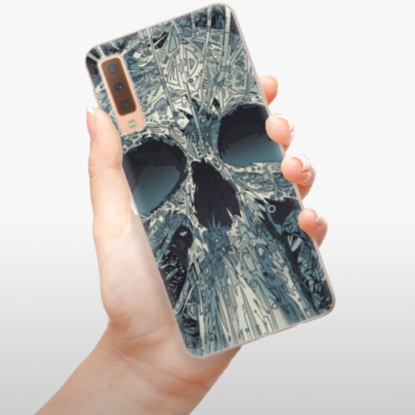 Silikonové pouzdro iSaprio - Samsung Galaxy A7 (2018) - Abstract Skull