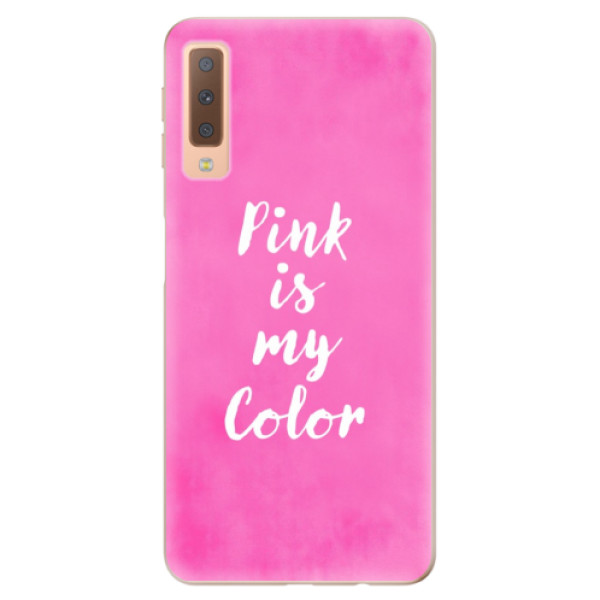 Silikonové odolné pouzdro iSaprio Pink is my color na mobil Samsung Galaxy A7 (2018) (Silikonový odolný kryt, obal, pouzdro iSaprio Pink is my color na mobil Samsung Galaxy A7 2018)