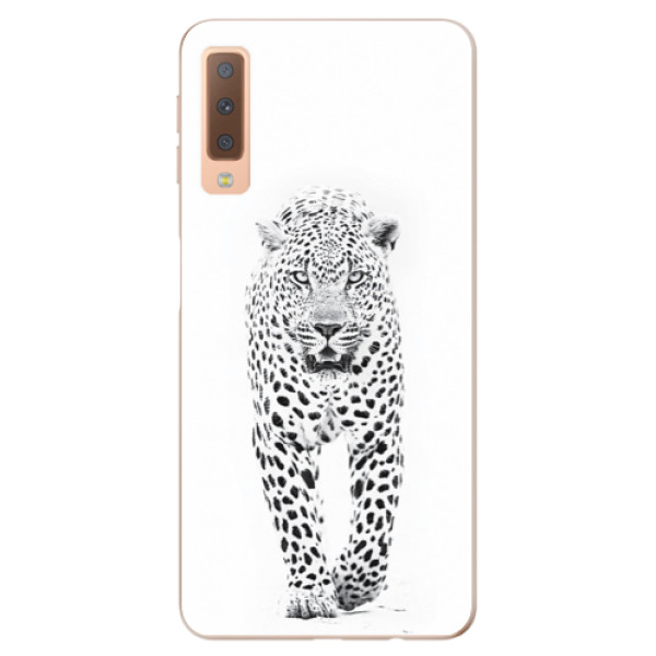 Silikonové odolné pouzdro iSaprio White Jaguar na mobil Samsung Galaxy A7 (2018) (Silikonový odolný kryt, obal, pouzdro iSaprio White Jaguar na mobil Samsung Galaxy A7 2018)