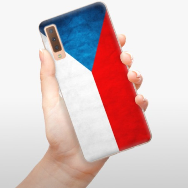 Silikonové pouzdro iSaprio - Samsung Galaxy A7 (2018) - Czech Flag